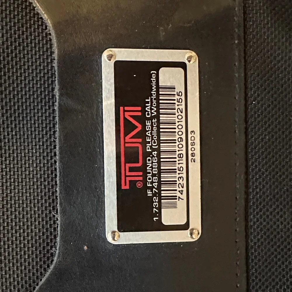 Vintage Tumi Black Leather Briefcase/Tote